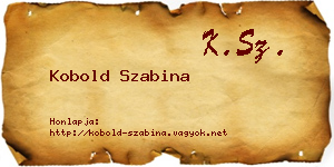 Kobold Szabina névjegykártya