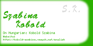 szabina kobold business card